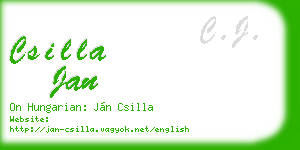csilla jan business card